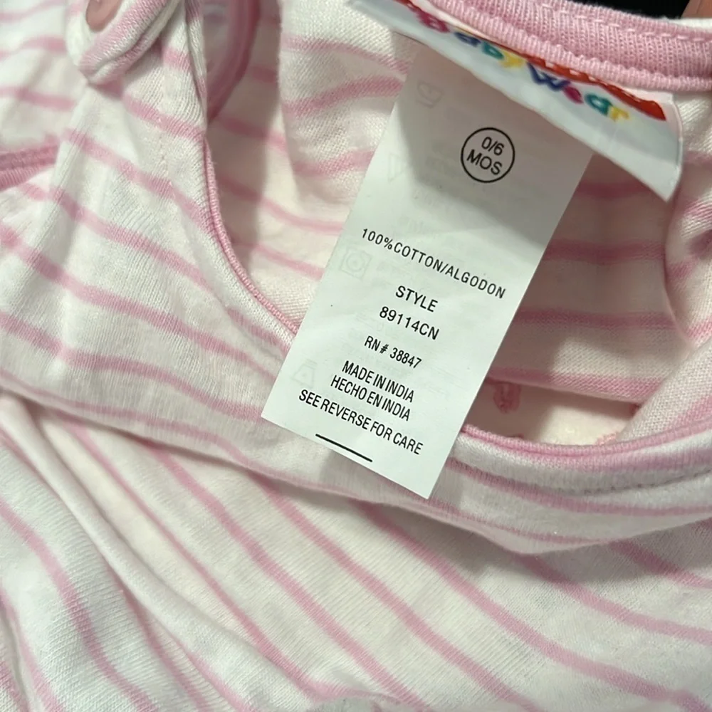 Fisher Price Baby Wear Pink Peek-a-Boo Bear Bodysuit (0/6 months)